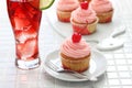 Homemade cherry cupcake