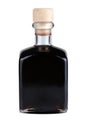 Homemade cherry liqueur in squared bottle