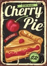 Homemade cherry pie vintage sign decor