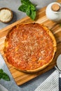 Homemade Chicago Style Deep Dish Pizza Royalty Free Stock Photo