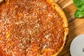 Homemade Chicago Style Deep Dish Pizza Royalty Free Stock Photo