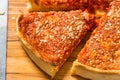 Homemade Chicago Style Deep Dish Pizza Royalty Free Stock Photo