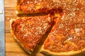 Homemade Chicago Style Deep Dish Pizza Royalty Free Stock Photo