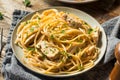 Homemade Chicken Fettuccine Alfredo Pasta