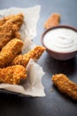 Homemade chicken fingers Royalty Free Stock Photo