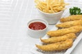 Homemade chicken fingers Royalty Free Stock Photo