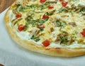 Homemade Chicken Florentine Pizza