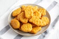 Homemade Chicken Nuggets with Ketchup, side view Royalty Free Stock Photo