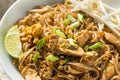 Homemade Chicken Pad Thai Royalty Free Stock Photo