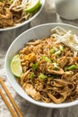 Homemade Chicken Pad Thai Royalty Free Stock Photo
