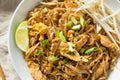 Homemade Chicken Pad Thai Royalty Free Stock Photo