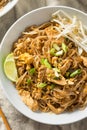 Homemade Chicken Pad Thai Royalty Free Stock Photo