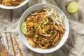 Homemade Chicken Pad Thai Royalty Free Stock Photo