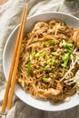 Homemade Chicken Pad Thai Royalty Free Stock Photo