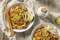 Homemade Chicken Pad Thai Royalty Free Stock Photo