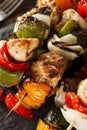 Homemade Chicken Shish Kabobs Royalty Free Stock Photo