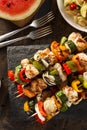 Homemade Chicken Shish Kabobs Royalty Free Stock Photo