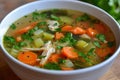 Homemade chicken vegetable soup