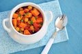 Homemade Chickpea sweet potato curry Royalty Free Stock Photo