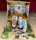 Homemade childs nativity set Royalty Free Stock Photo
