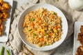 Homemade Chinese Asian Fried Rice Royalty Free Stock Photo