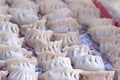 Homemade Chinese Dumplings - Uncooked Royalty Free Stock Photo