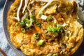 Homemade Chinese Egg Foo Yung Omelette Royalty Free Stock Photo