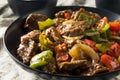 Homemade Chinese Pepper Steak Royalty Free Stock Photo