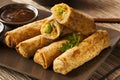 Homemade Chinese Vegetable EggRolls Royalty Free Stock Photo