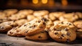 homemade chip cookies food Royalty Free Stock Photo