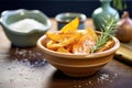 homemade chips in a ceramic dish with sea salt