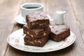 Homemade chocolate brownie