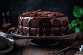 Homemade chocolate cake. Generate Ai