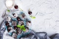 Homemade chocolate cherry brownie cake Royalty Free Stock Photo