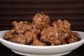 Homemade chocolate covered peanuts