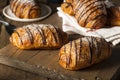 Homemade Chocolate Croissant Pastry Royalty Free Stock Photo