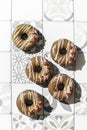 Homemade Chocolate Donuts with chocolate coating. National Donut Day. Homemade baking. Royalty Free Stock Photo