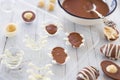 Homemade chocolate Easter eggs Royalty Free Stock Photo