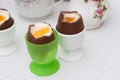 Homemade Chocolate Easter eggs Royalty Free Stock Photo
