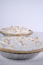 Homemade chocolate meringue pie Royalty Free Stock Photo