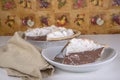 Homemade chocolate meringue pie Royalty Free Stock Photo