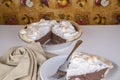 Homemade chocolate meringue pie Royalty Free Stock Photo