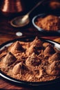 Homemade chocolate truffles coated in cocoa powder Royalty Free Stock Photo