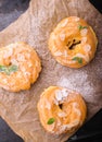 Homemade choux pastry cake Paris Brest