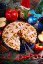 Homemade christmas apple pie