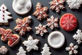 homemade christmas cookies in different shapes