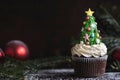 Homemade Christmas cup cake tree