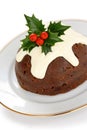 Homemade christmas pudding Royalty Free Stock Photo