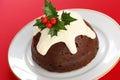 Homemade christmas pudding Royalty Free Stock Photo