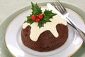 Homemade christmas pudding Royalty Free Stock Photo